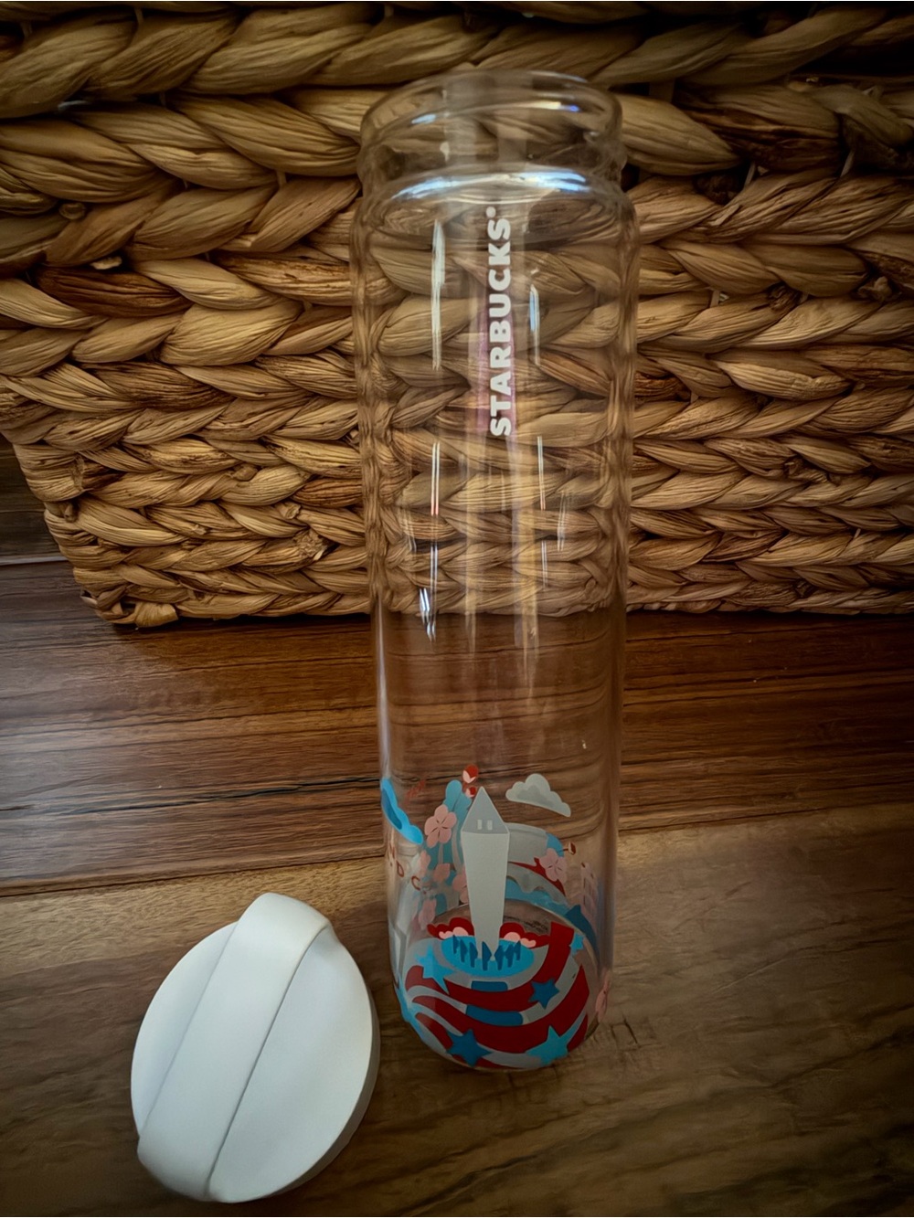 Starbucks Clear Glass Water Bottle - Washington DC